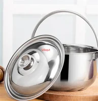 Pot à soupe en acier inoxydable, bol à ragoût, bols, marmite, ustensiles de cuisine, poêle, poignée en métal, casseroles et poêles, ensemble d'ustensiles de cuisine 6