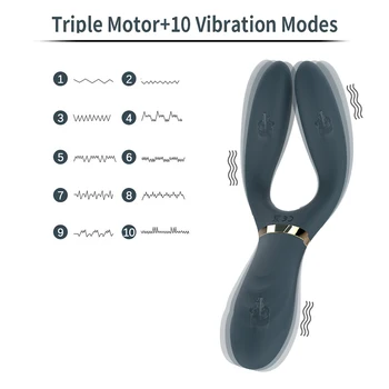 Rabbit Vibrator Double Head Powerful Triple Motors 10 Vibration G Spot Dildo 18  Female Masturbation Sex Toys for Women 3