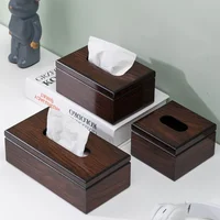 Walnut Wood Tissue Box Commercial Hotel Restaurant Paper Drawer Square Wooden Box Advertising Paper Drawer 1