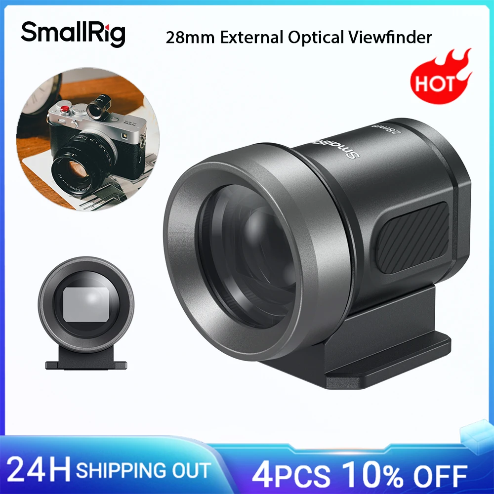 SmallRig 28mm External Optical Camera Viewfinder for Sony ZV-E10 FX3 A6700 Fujifilm X-T5 Canon Nikon Mirrorless Cameras