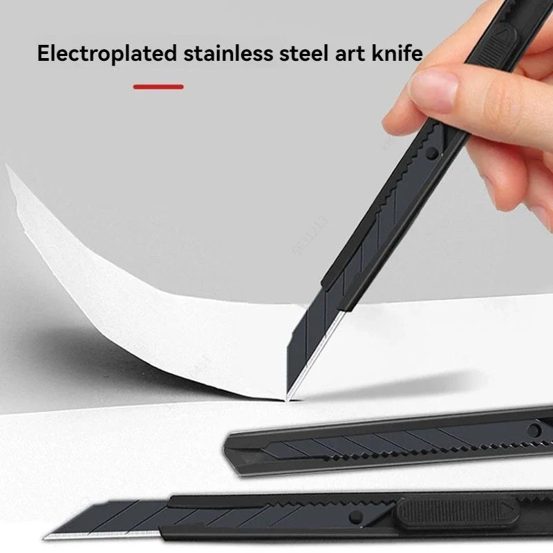 9mm Snap Off Utility Knife Sticker Cutters Box Cutter Portable Paper Cutter Express Unpacking Stationery Diy Craft Tool Knife utility knife paper cutter box cutter cutting knife art knife paper cutting knife box opener