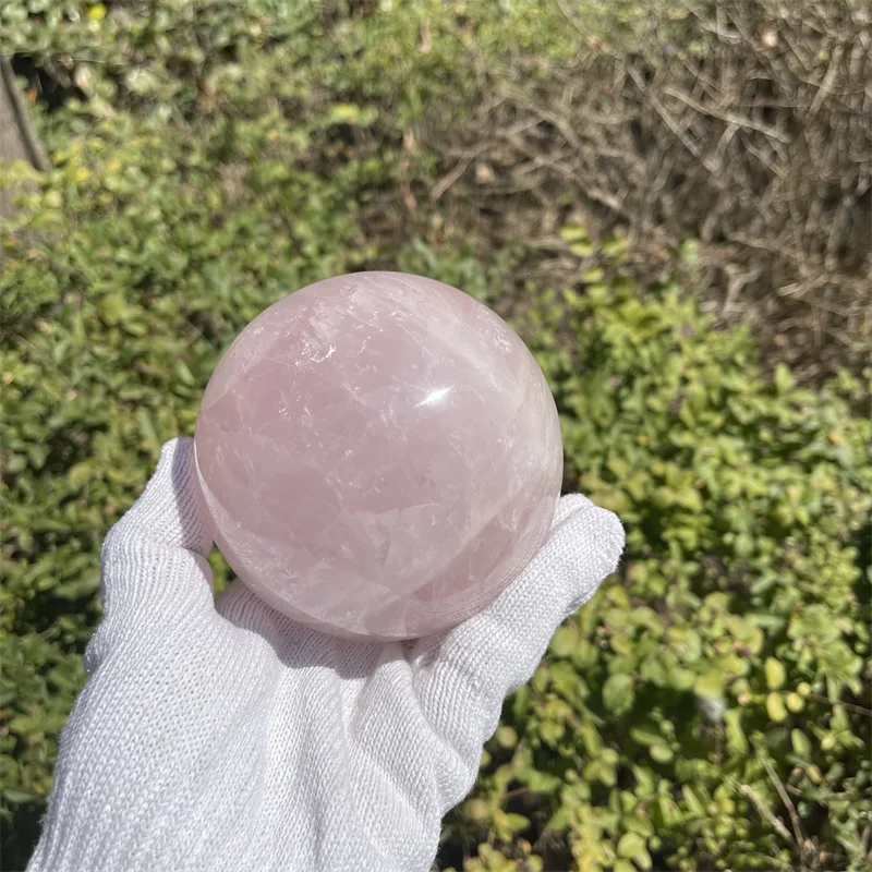 

9,9 см естественный звездный свет Crystal Rose кварцевая СФЕРА Ball для украшения