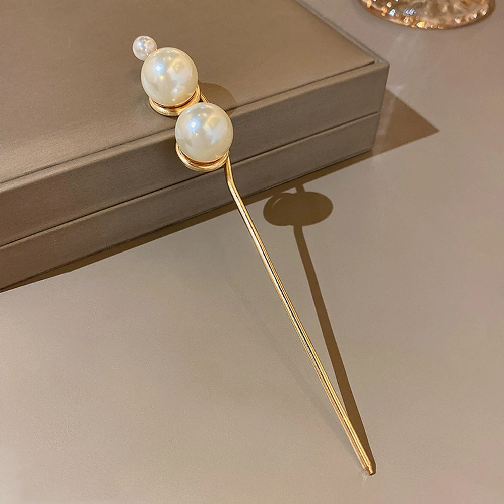 Gancho de cabelo minimalista com pérola estilo chinês_voghion.com