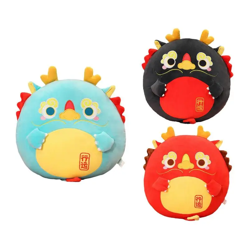 2024 Year Of The Dragon Mascot Doll Plush Pillow Chinese Zodiac Dragon Doll Plush Toy Throw Pillow Stuffed Soft Toys kids gifts watch packaging boxes with pillow jewelry display stand gift box jewelry holder bracelet watch storage case new 2024