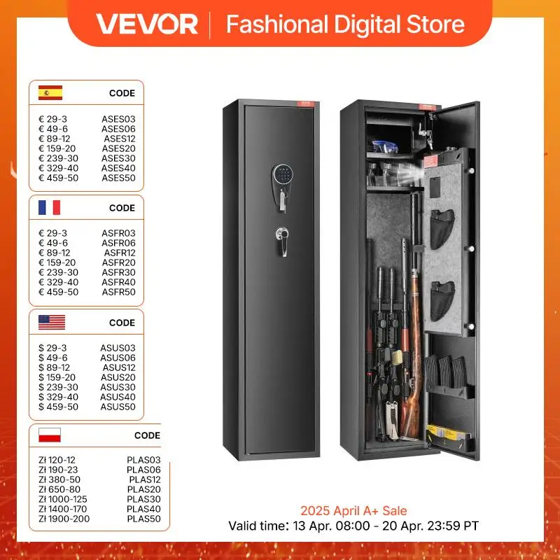 VEVOR Digital Keypad Rifle Gun Safe Cabinet