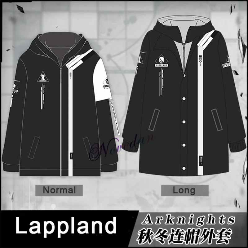 Game Arknights Rhodes Island Zipper Hoodie Anime Guard Lappland