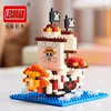Thousand Sunny Micro Building Blocks Linkgo One Piece Pirate Ship Polortang Going Merry Model Connection Mini Bricks Figure Toys 4