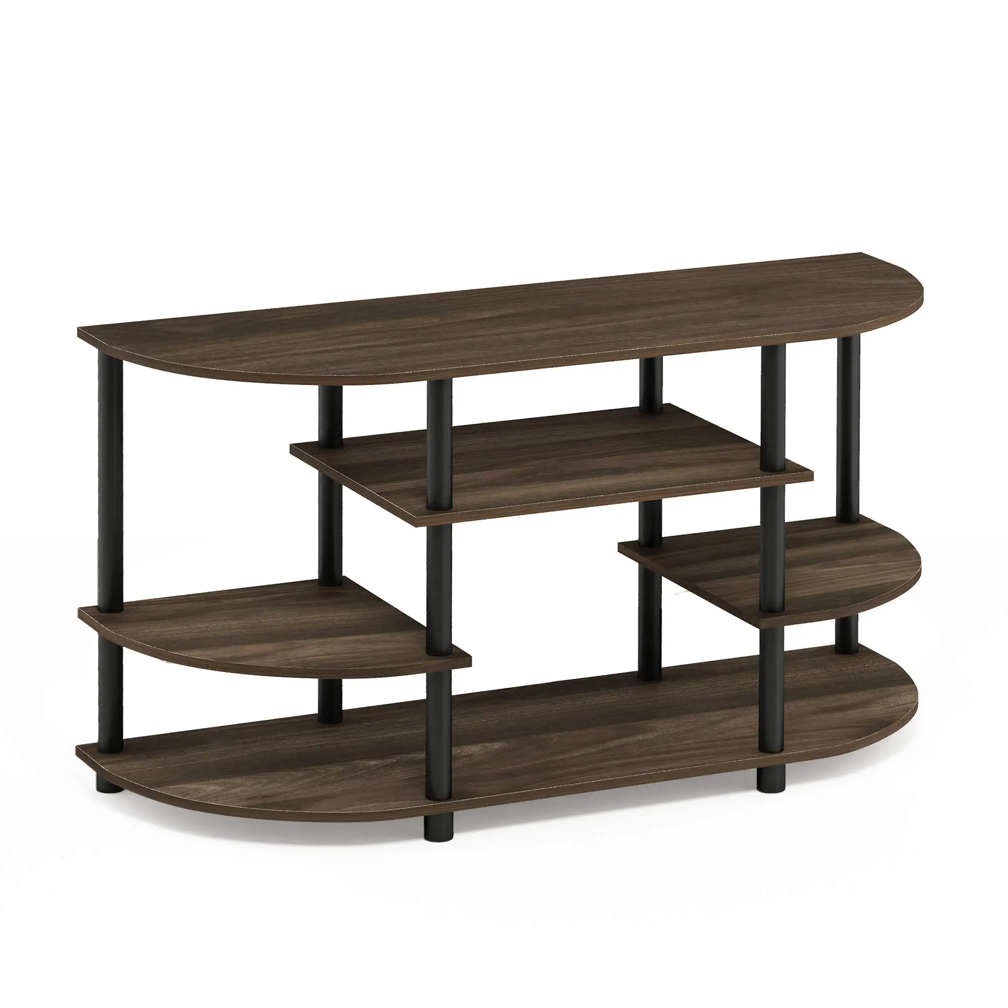 

Simple Design Corner TV Stand, Columbia Walnut/Black