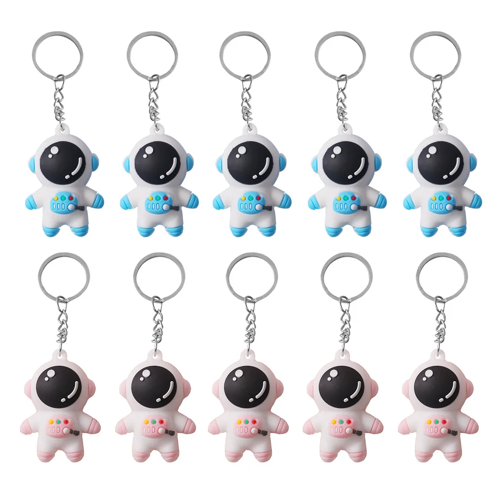 

10Pcs Lovely Key Chain Pendants Astronaut Bag Hanging Pendants Key Rings
