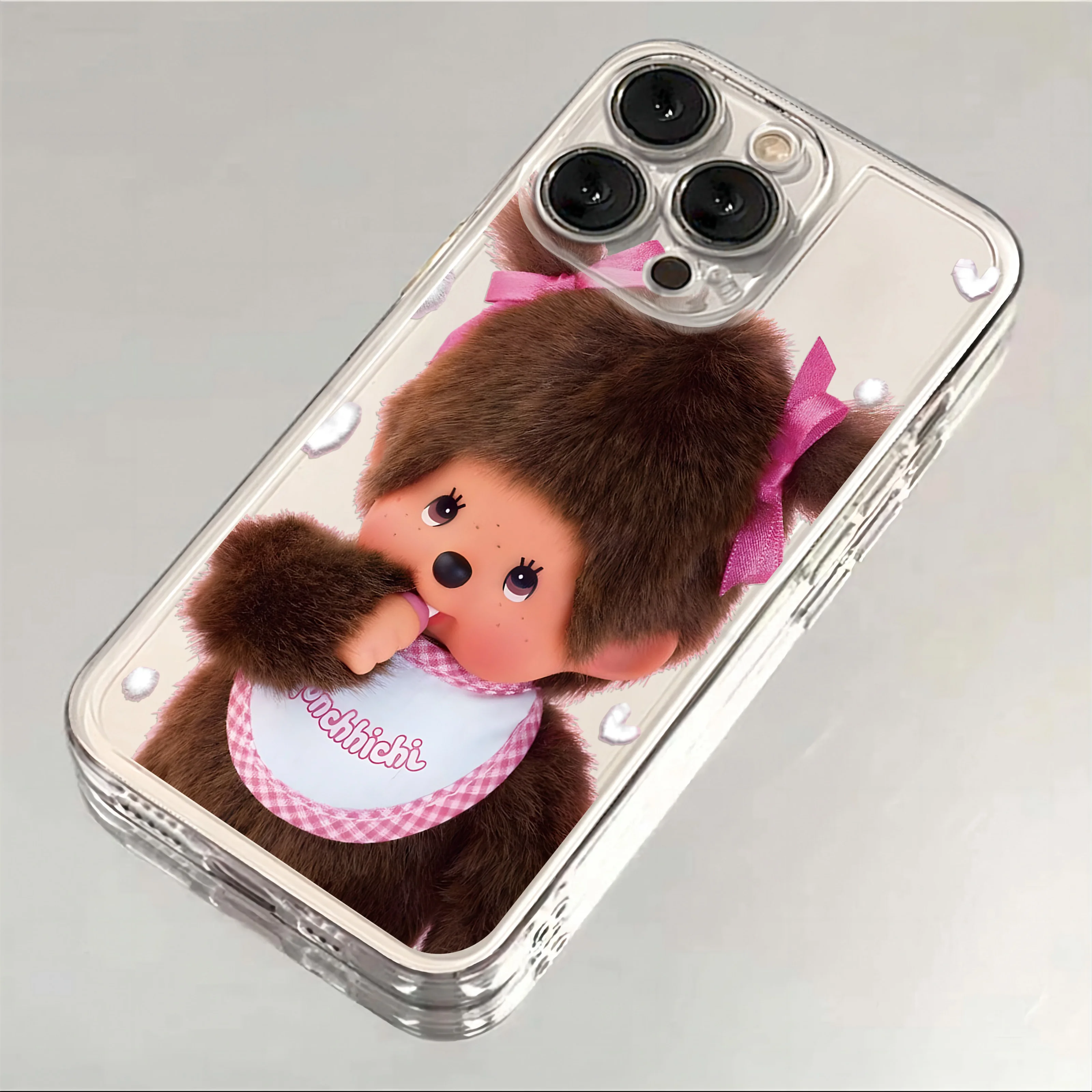 Cartoon Cute M-Monchhichis Clear Phone Case - Adorable Design & Durable Back Cover
