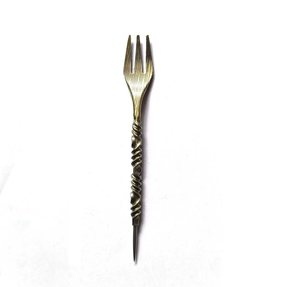 Retro Design Hookah Fork Pecker Aluminum Foil Hole Puncher Two in One Shisha Needle Tool Chicha Narguile Accessories