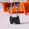 1 Pc Metal chain pack Doll Bag Miniature Shopping Handbag for Clothes Accessories 4
