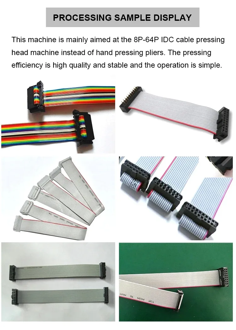 JH IDC Computer Wire Crimping Machine 8P-64P Pneumatic Cable Pressing Tool for S