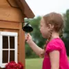 Backyard Discovery Aspen All Cedar Wooden Playhouse, Country Style, Dutch Front Door, Flower Pot Holders, Stove, Sink, Plastic 5