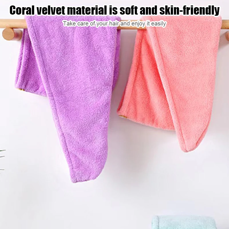 Женская шапка для сушки волос, быстросохнущая шапка-полотенце из ...