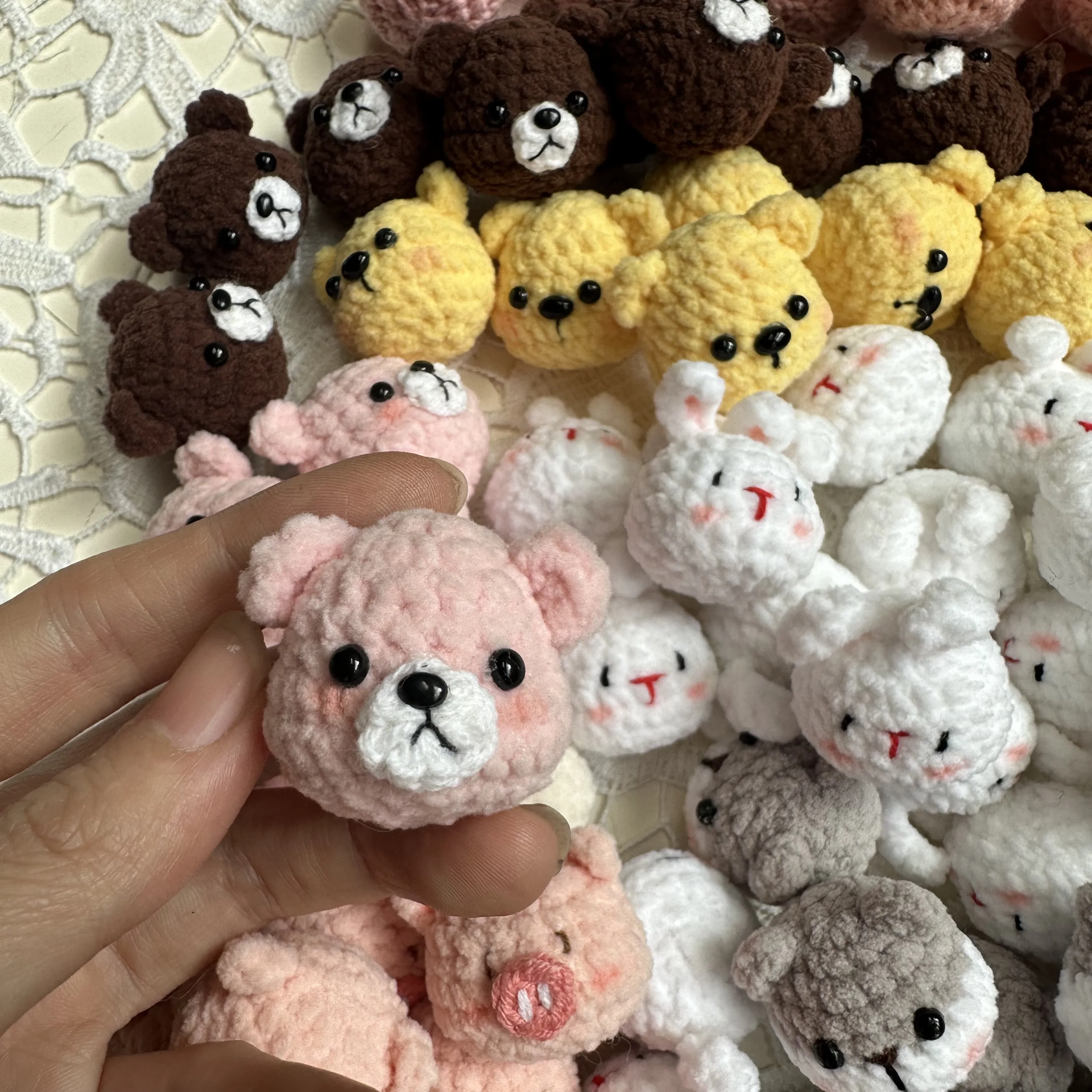 Mini Crochet Animal Keychain – Bunny, Chick, Cat, Dog & More