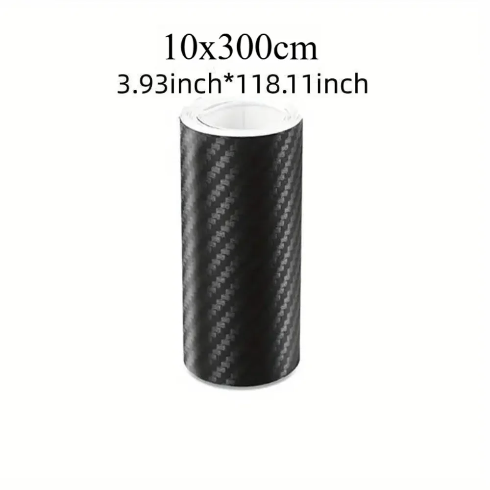 1 Rotolo di Pellicola in Fibra di Carbonio 3D 10x300CM, Adesivo Protettivo Impermeabile Autoadesivo per Auto, Moto, Bicicletta, Accessori - immagine 3