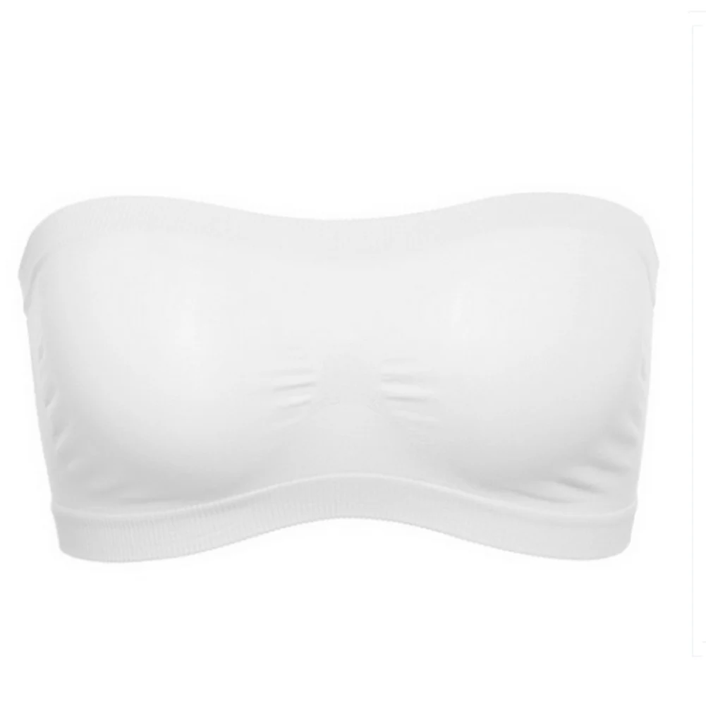 Women lingerie bra Tube top strapless bra for women summer basic stretch seamless bandeau bra solid color underwear