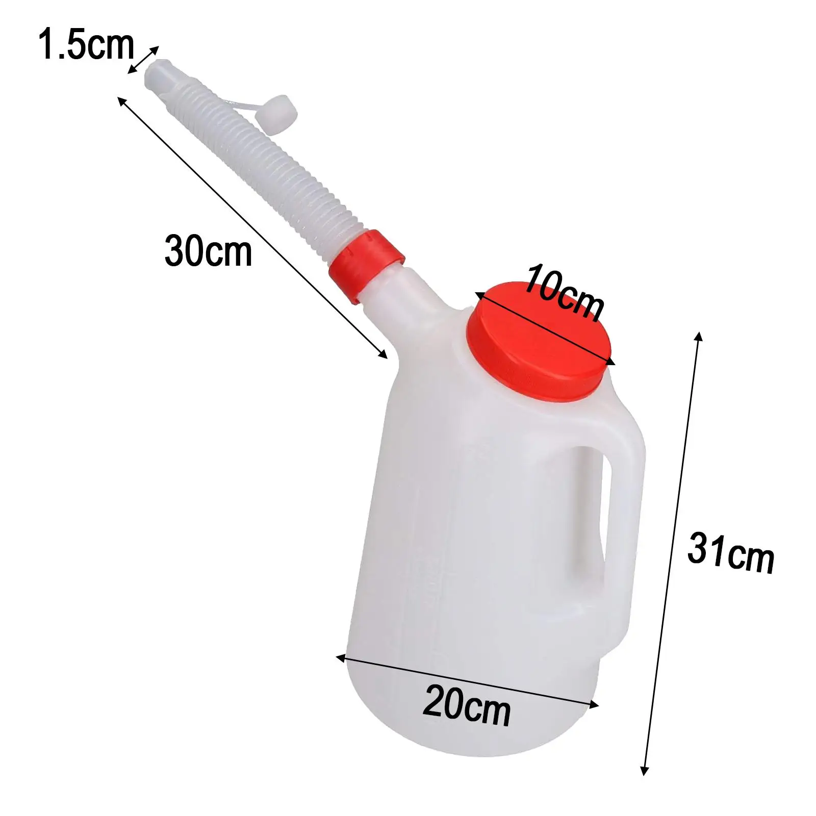 Oil Measuring Jug with Cap Pour Spout Automotive Motor Dispenser