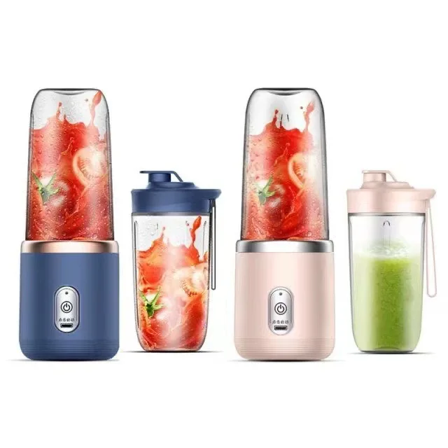 A Built-in 1500MAH Battery Power 6 Knife Head Mini Convenient USB Charging Multi-purpose Fruit Juice Machine Suitable For Student