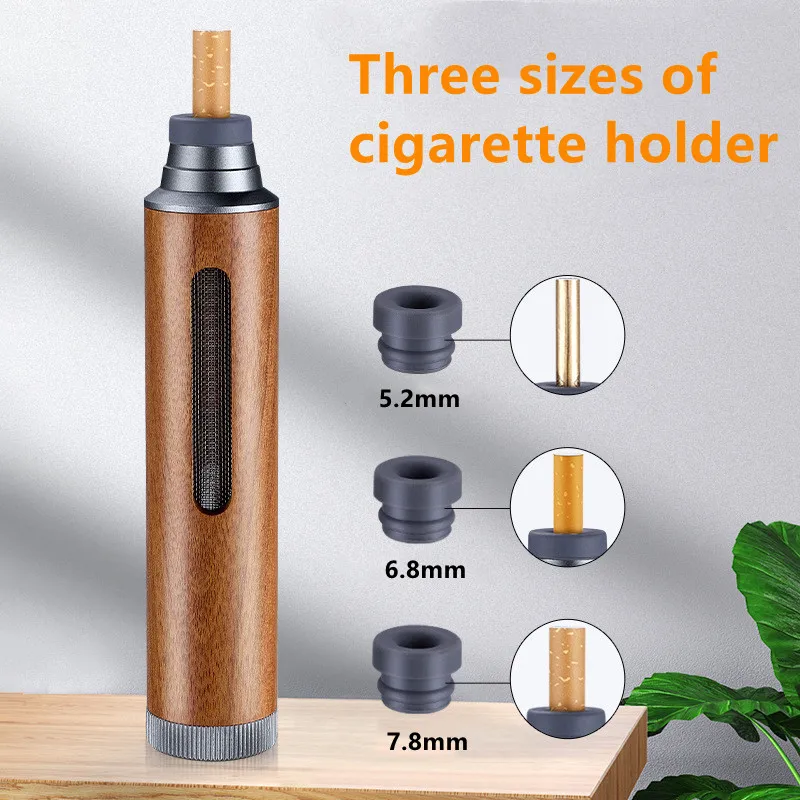 Portable Pocket Ashtrays Outdoor Fireproof Cigarette Cover Mini Walnut Smoking Accessories Ash Tray for Car Travel silicone ashtray air purifier ashtray wood ashtray cigarettes ashtray portable ashtray stainless steel ashtray metal ashtray ceramic ashtray