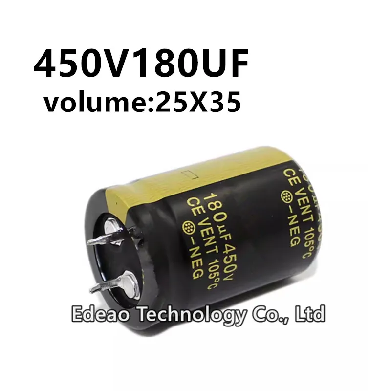 

2Pcs/lot 450V 180UF 450V180UF 180UF450V volume: 25X35 mm audio power amplifier inverter aluminum electrolytic capacitor