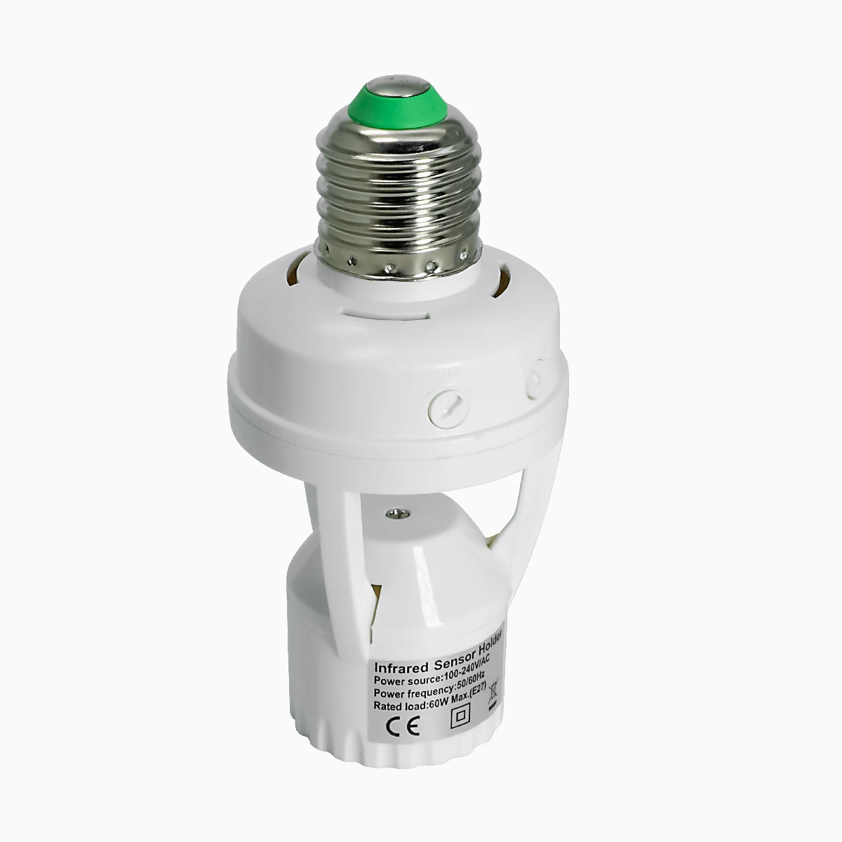E27 PIR Motion Sensor Light holder 110-240V Detector Base Lamp Switch With Light Control Smart Bulb Socket Adapter lamp holder lamp bulb holder socket converter lamp base lamp socket adapter lamp socket extender diy lighting accessories switch socket