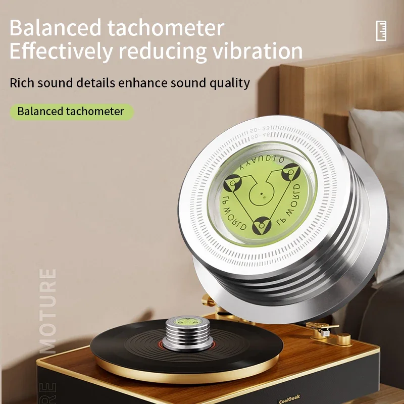 50Hz Alloy LP Vinyl Record Player Disc Turntable Stabilizer Level Aluminum Weight Clamp Music Player