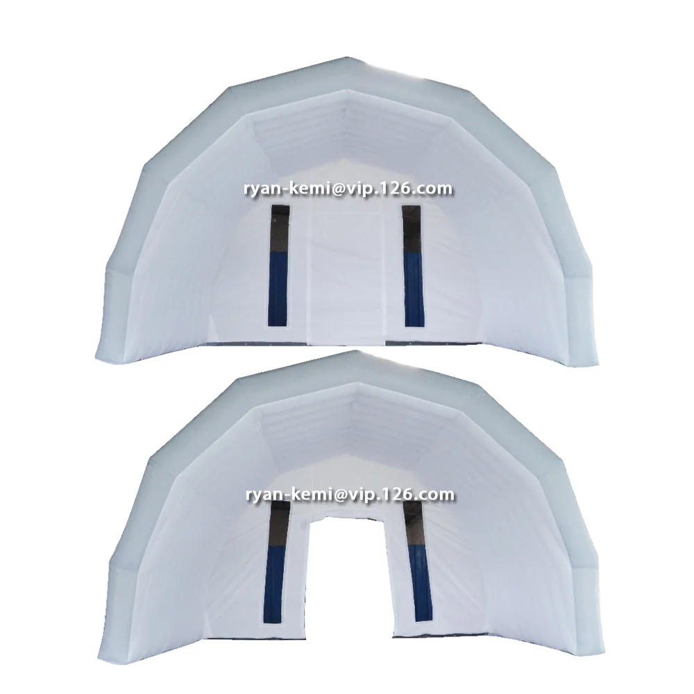Custom 4.5mWx3mHx3mD light grey white inflatable stage tent oxford cloth tent inflatable canopy inflatable cover 6