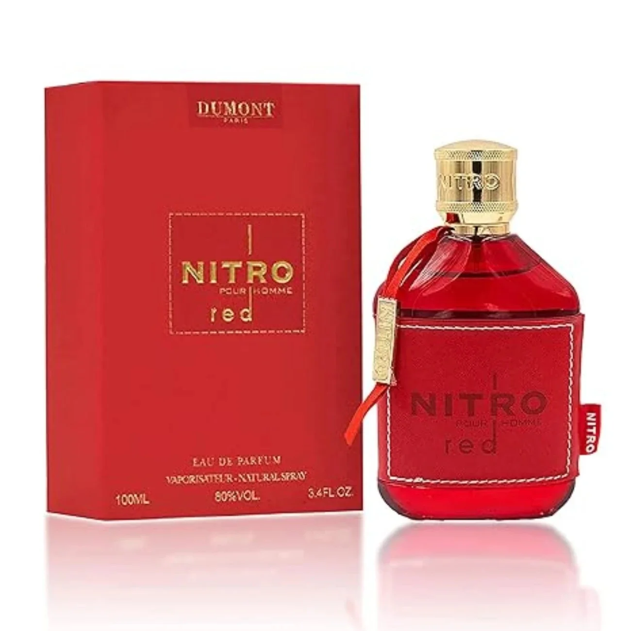 DUMONT NITRO RED men's perfume is a warm and spicy woody fragrance. The red gold package is highly eye-catching, with a strong aura, showing the wild charm of men and lasting fragrance. 2