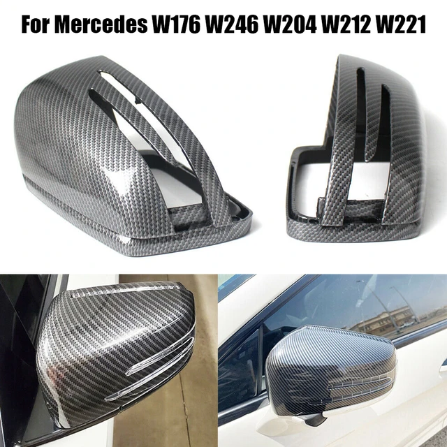 Carbon Side Spiegel Abdeckung Kappe Hinzufügen Auf Für Benz W204
