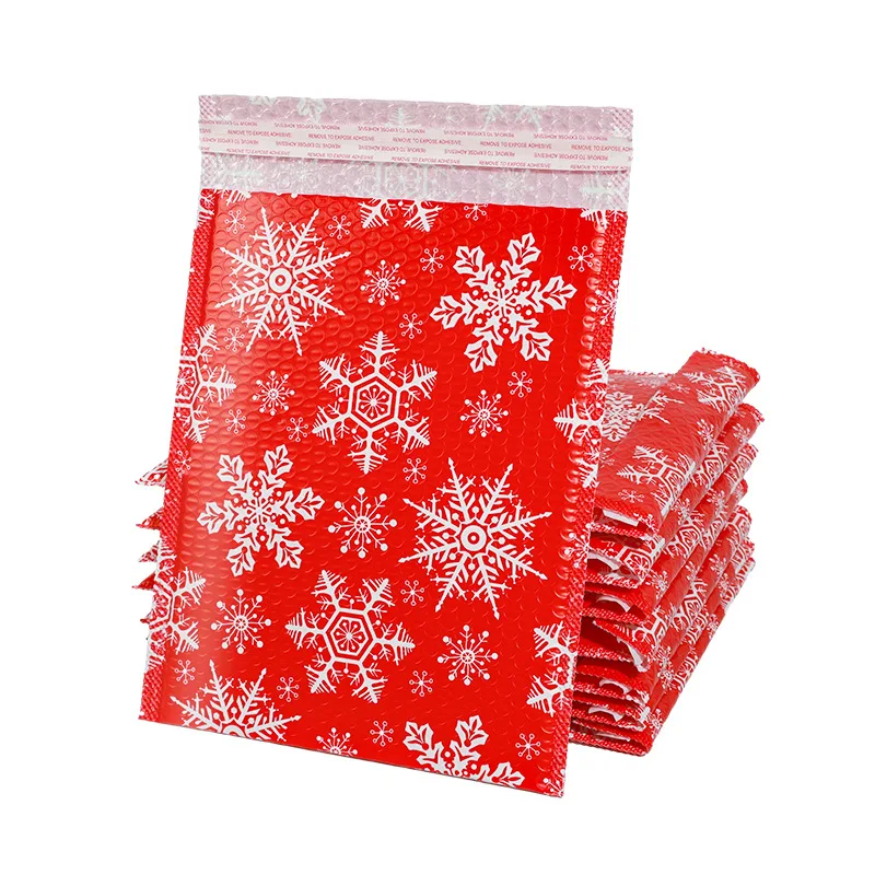 50pcs-lot-red-plastic-bubble-bags-christmas-present-packing-bag-shockproof-padded-envelope-clothing-shipping-bubble-mailer-pouch