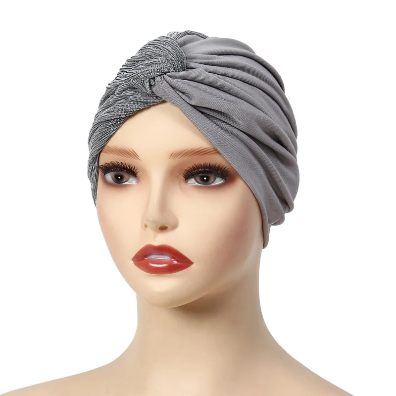 KepaHoo Solid Color Women Muslim Hijab Caps Wrap Head Indian Turban Bonnet Fashion Headdress Islamic Clothing Accessories 6