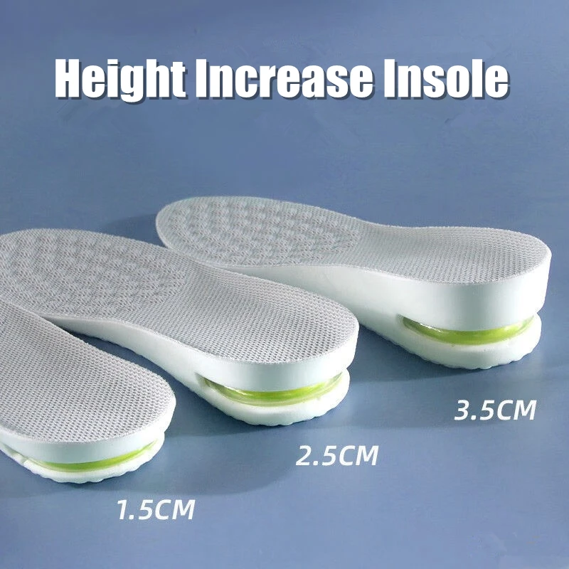 1pár výškou vzestup vložka pro nohou komfort plantární fasciitis boty insoles muži ženy sportovní vzduch otřes kouzelný bota vycpávky