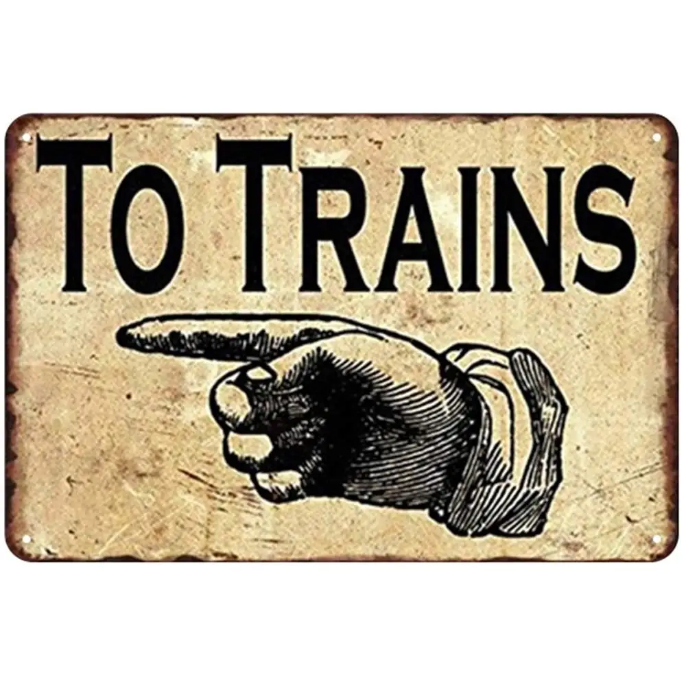 

Retro Design to Prains Tin Metal Signs Wall Art | Thick Tinplate Print Poster Wall Decoration for Garage