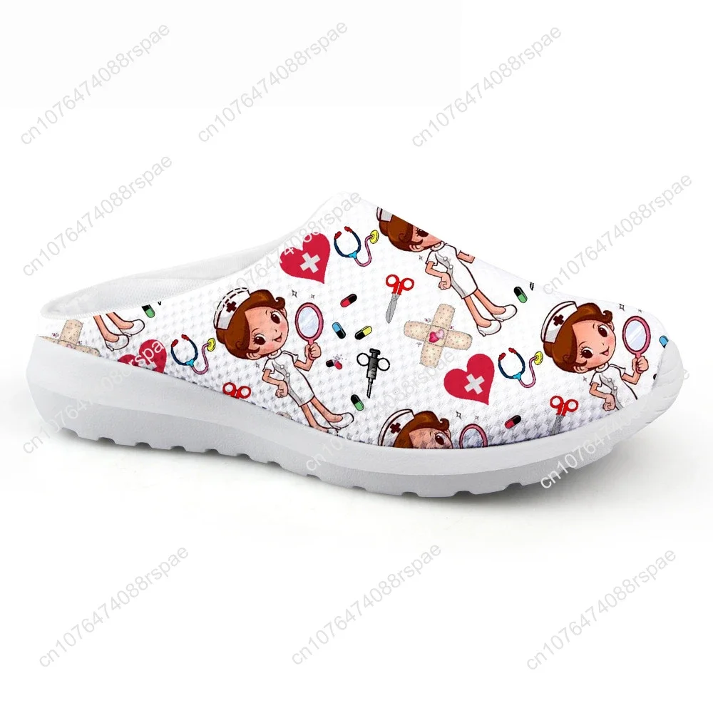 Women's Summer Slippers Hospital Nurse Printing Home Slipper Ladies Non-Slip Beach Sandals For Females Nursing Shoes