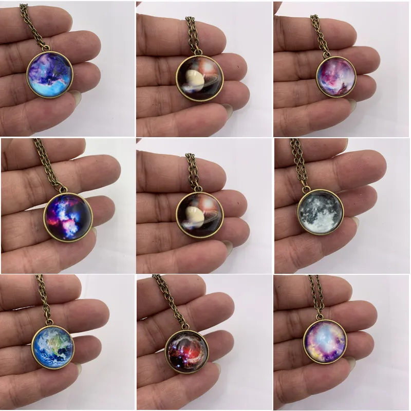 Necklaces Glow Dark Glow Dark Necklaces Pendants Galaxy Necklace