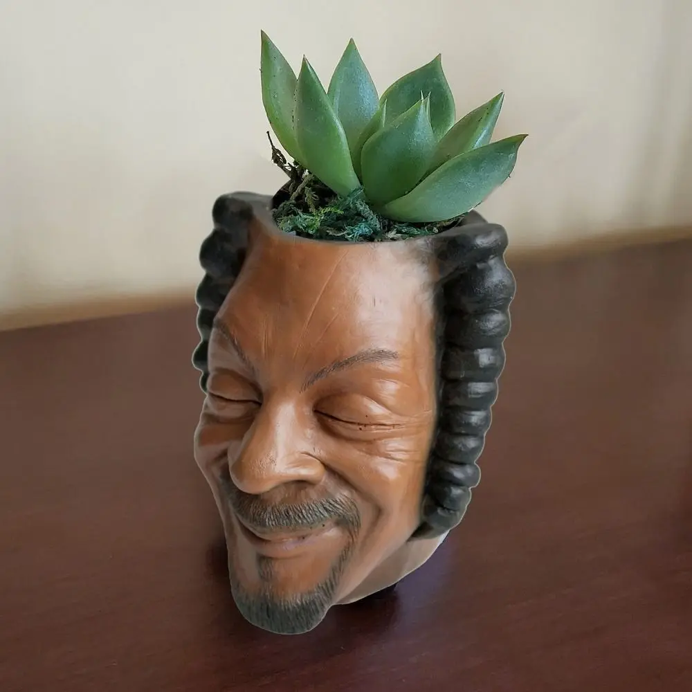 

Resin Human Face Vase Creative Bonsai Facial Part Flowerpots Gardening Thickened Head Sculpture Mother's Day