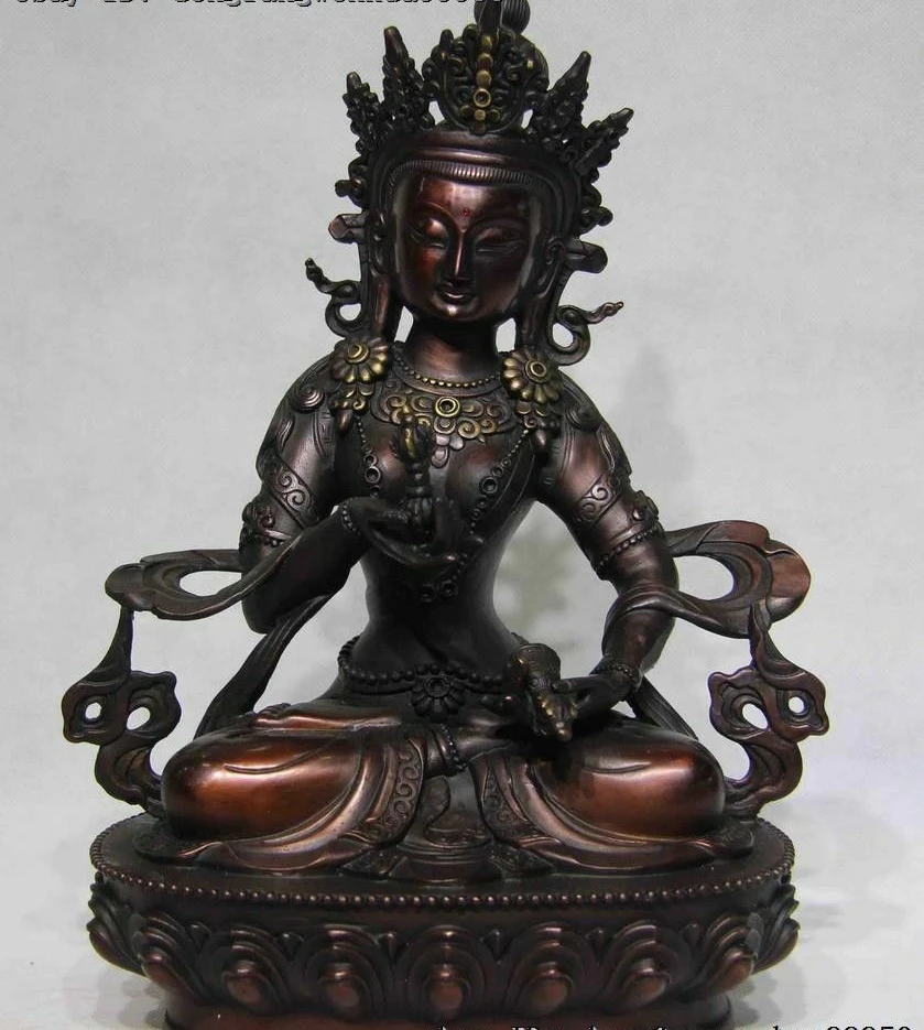 

Tibet Bronze Copper Bodhisattva Vajrasattva Vajradhara Kwan-yin Buddha Statue 29cm