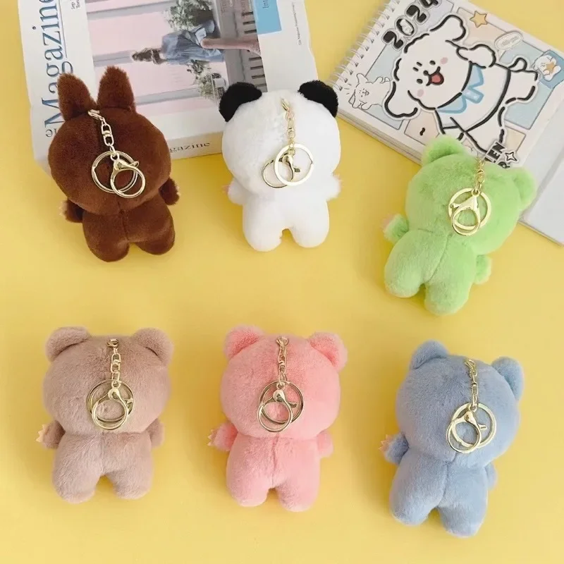 LABUBU New Monster Plush Doll Toy Keychain Pendant Cartoon Cute Doll Backpack Bag Pendant Decorative Accessories Ornament Gifts 6