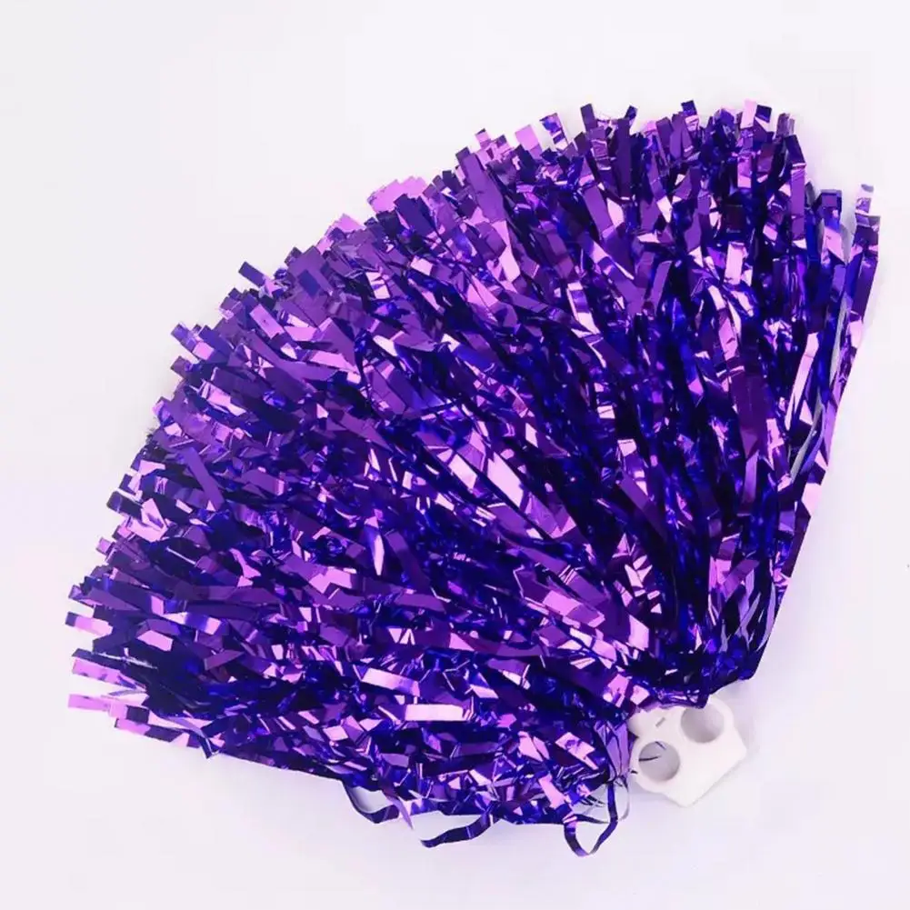 

Useful Dance Pompoms Fluffy PET Double Pass Cheerleader Handheld Flower Ball Bright Color Cheerleading Pompons for Soccer