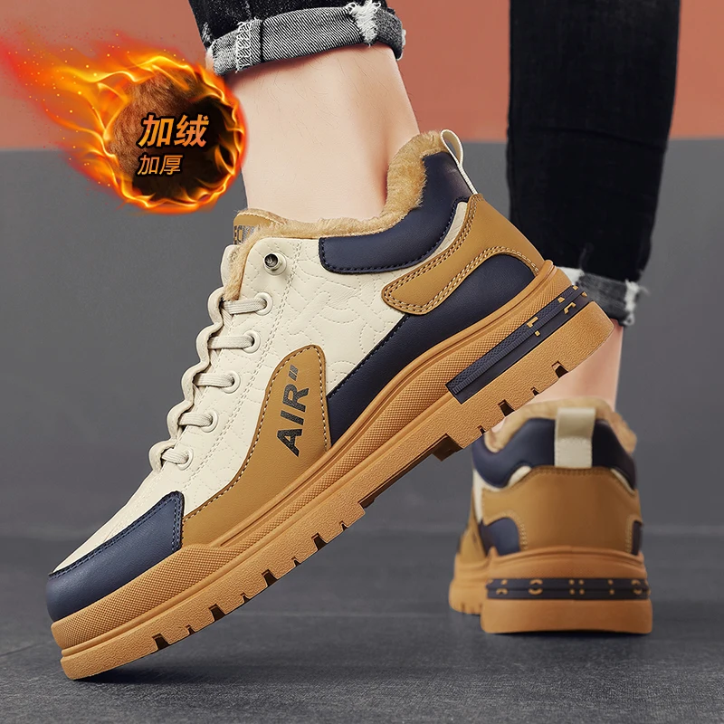 Men Winter Slippers Warm Men Shoes Waterproof Non-Slip Plush Sneakers Male tenis shoes Boots Men Sneakers Winter men sneakers