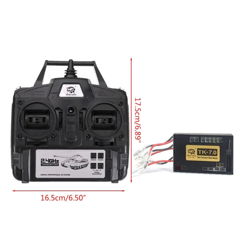 Remote Control Tank Vehicle Car Toy Accessories for Kids RC 7.0 Version Main Board + 2.4GHz Transmitter