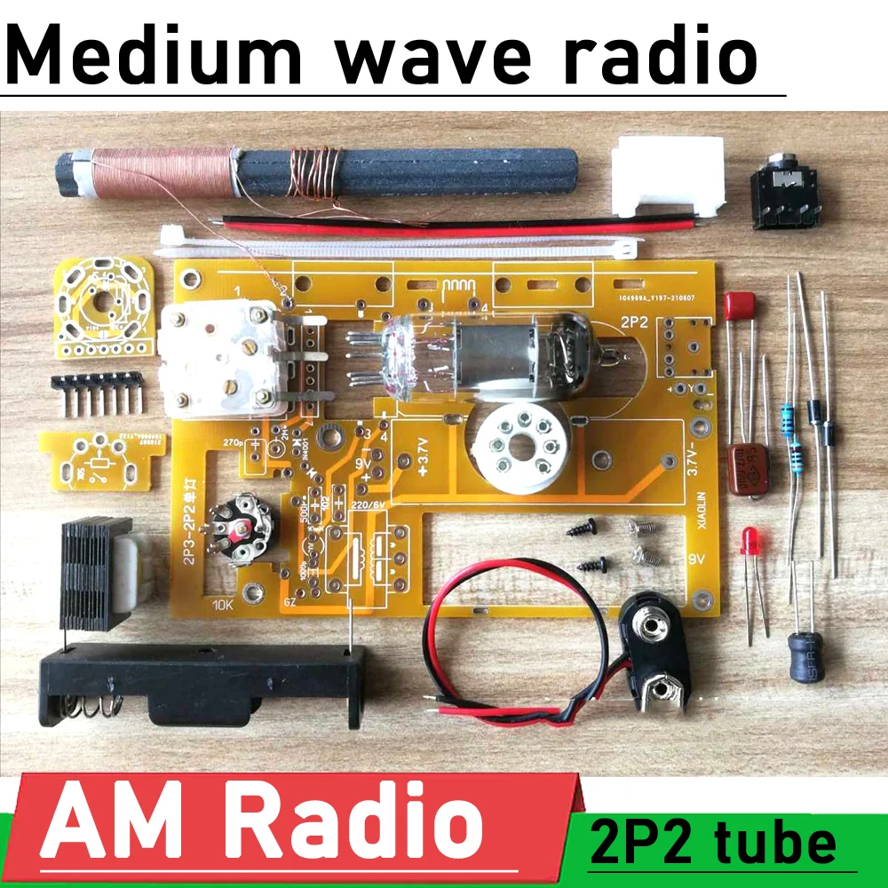 new 2P2 tube single lamp Medium wave radio AM 2P3 Radio Diy Kits