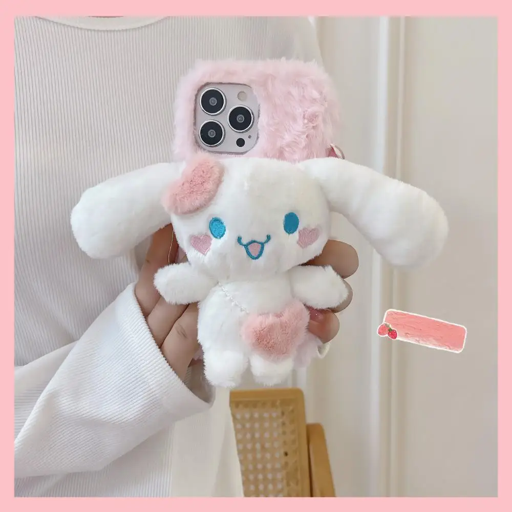 Kawaii Mobile Phone Case Sanrio Cinnamoroll Cute Anime Plush 3D