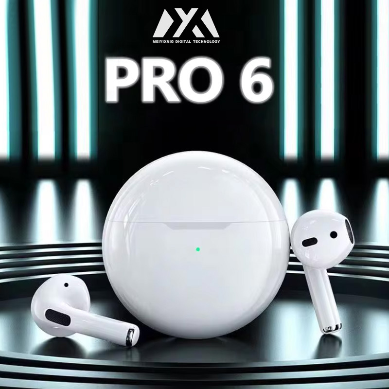 PRO 6 Wireless Headphones, 5.3Wireless Protocol, In-Ear Style, High Stamina, Gaming, Competitive Headphones, TWS, Running