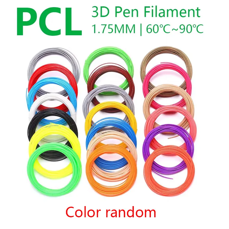 PCL Filament, Low Temperature 3D Pen Filament 1.75MM,Suitable For Low Temperature 3D Pen, Bright Colors, No Repetition