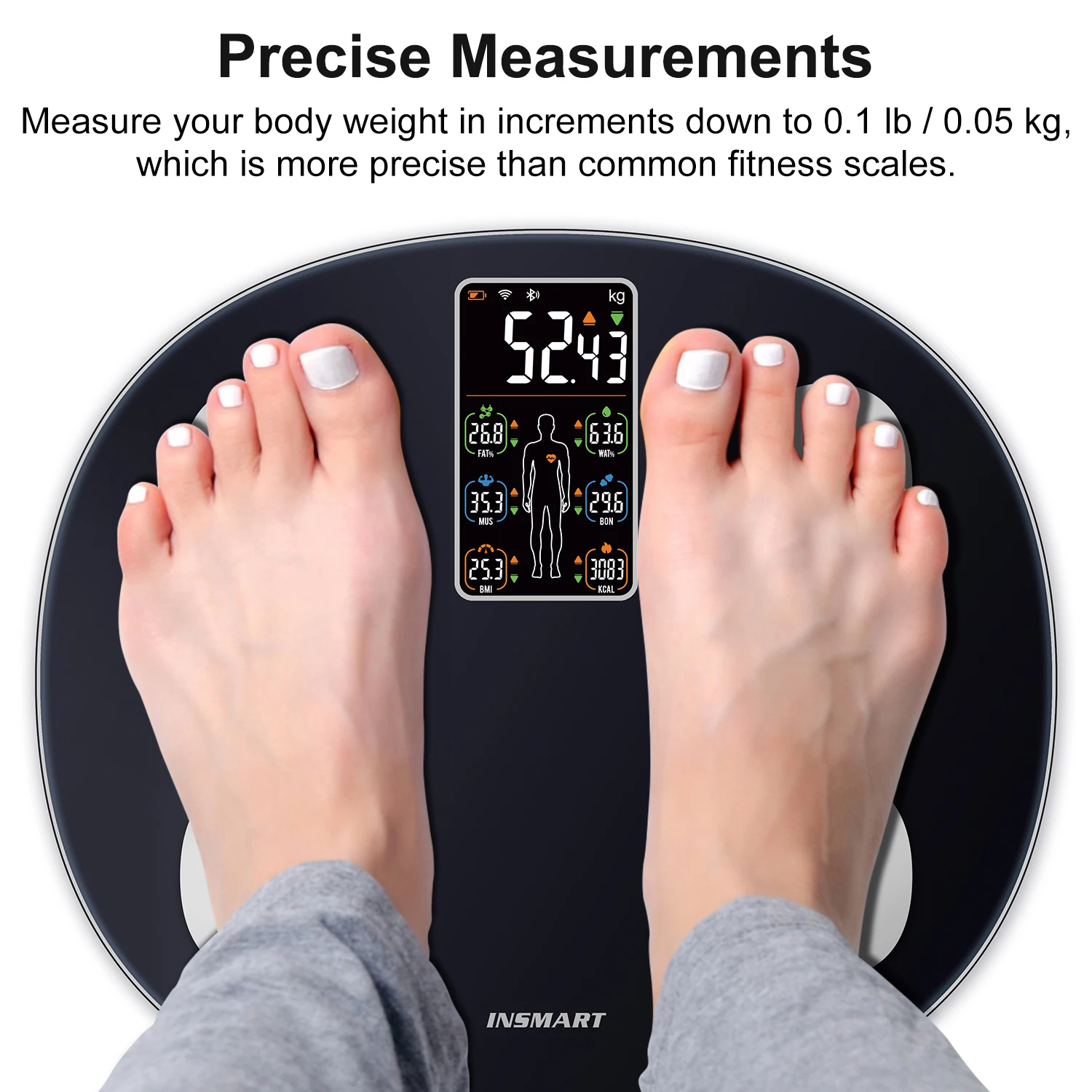 Description Picture 6 of itemINSMART Digital Weight Scale Person Body Balance Inteligente Bioimpedance Scale Adult 180kg Smart Body Fat Professional Scales