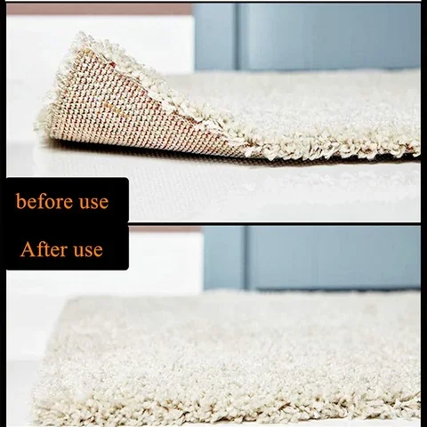 

8 Pcs Reusable Rug Grippers Self-Adhesive Fixed Floor Anti Slip Mat Washable for Home Bath Living Room Household Products