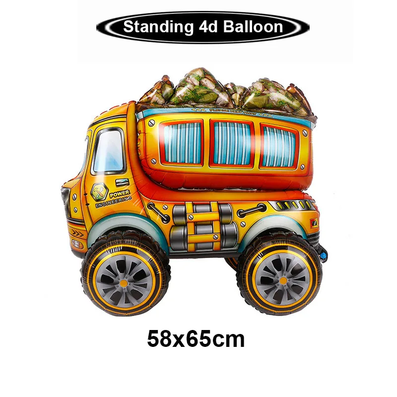 Construction Vehicle Foil Balloons Set for Boys Birthday Party Decorations